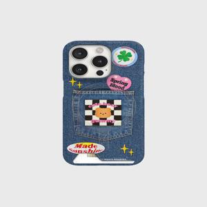 [더나인몰] gummy patch denim [맥세이프 카드수납 폰케이스]