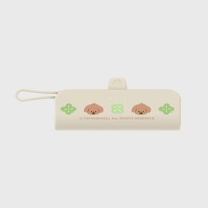 [더나인몰] brown lucky puppy pattern [도킹형 보조배터리]