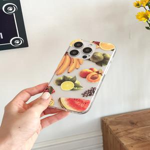 [메이드모먼] juice fruits 디자인 [클리어 폰케이스]