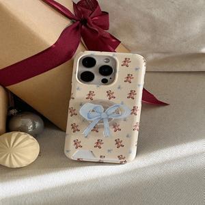 [메이드모먼] fluffy bear pattern 디자인 [카드수납 폰케이스]