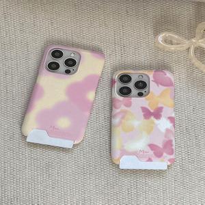 [메이드모먼] warm spring pattern 디자인 [카드수납 폰케이스]