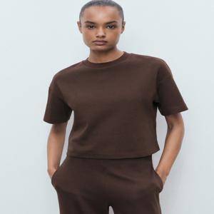 [망고] MANGO WOMAN 티셔츠 PICO Brown 17014099