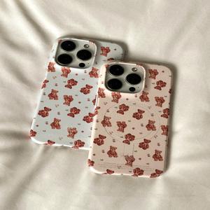 [메이드모먼] teddy flower 디자인 [하드 폰케이스]