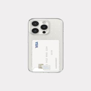 [메이드모먼] mini dot glow 디자인 [투명 카드수납 폰케이스]