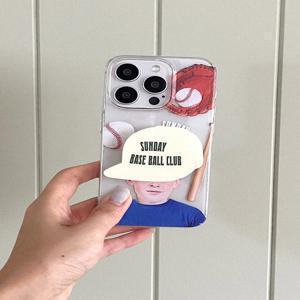 [메이드모먼] sunday cap 디자인 [크림 아크릴스마트톡]