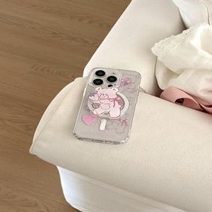 [메이드모먼] fluffy strawberry bear 디자인 [맥세이프 젤하드 폰케이스]