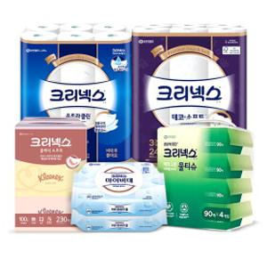 [8/1~3커피쿠폰증정] 크리넥스 롤화장지/마이비데/미용티슈/물티슈 전 상품 무료배송!