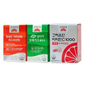 고려은단 인기상품 골라담기 (비타민C1000  이지 / 식물성 알티지 오메가3 / 루테인 지아잔틴 아스타잔틴)