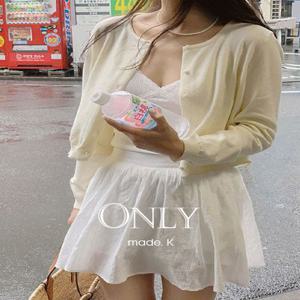 [자체제작/S-L/살안타템☀]#여름???? 온리 프리미엄 세미크롭 니트 가디건 (데일리룩/개강룩/봄가디건/크롭가디건/니트가디건/봄아우터/얇은가디건/장마룩)