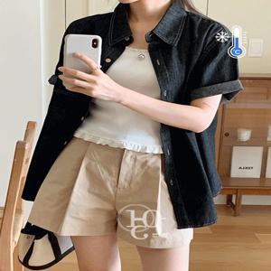 [????20만장누적판매#박시핏]샤인 데님셔츠