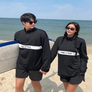 [M~2XL]프레스코 아노락 래쉬가드 허니문 시밀러 커플룩[래쉬가드/반지퍼/집업/긴팔/루즈핏/체형커버/빅사이즈/커플/시밀러/비치웨어/휴가/티셔츠/아노락] SW19795F