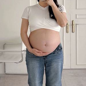 임부복 ???? 임산부 반팔 꼬임 만삭촬영 만삭사진 주수사진 주수원피스 주수 만삭 여름 태교여행 요가 크롭탑 반팔티 필라테스 만삭크롭티