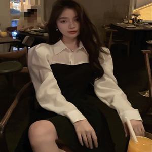 [4사이즈/리뷰150돌파] 블랙카이원피스 (빅사이즈 2호까지 하객룩 데일리 간절기 봄 여행룩 봄신상 빅사이즈원피스 여친룩 데이트룩 데일리룩)