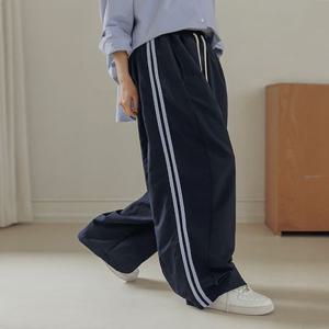 리노프 컬러링 사이드 라인 밴딩 와이드 팬츠 (당일배송/가을/간절기/여름/바스락/나일론/트랙팬츠/트레이닝/추리닝/캐주얼)