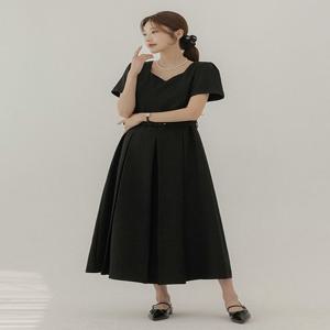1천장 돌파✨][하이퀄리티/프리미엄✦] 엘레이넌 트위드 하트넥 맞주름 벨트 롱 원피스(봄-가을-여름-신상-데일리룩-하객룩-격식룩-모던룩-빅사이즈-120사이즈-자체제작-여름하객룩)