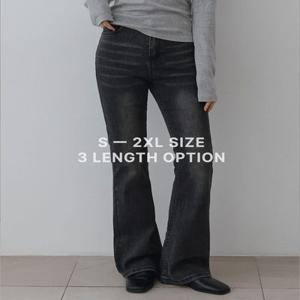 [단독] [S-2XL/숏,기본,롱 기장옵션] 드모어 스판 부츠컷 데님 팬츠 (당일배송/가을/간절기/여름/청바지/슬림핏/세미부츠/기장추가/빅사이즈/진청/연청/흑청/중청/그레이진)