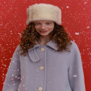 헤일리 울 부클 하프 코트_아쿠아 블루 / HAILY WOOL BOUCLE HALF COAT_AQUA BLUE