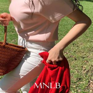 [????시즌오프70%][1천장돌파][MNLB] 왓슨 탄탄 이중지 라운드넥 반팔 티셔츠 (S/M) - 피치핑크S, 코발트블루S 당일발송!
