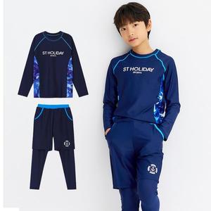 [에스티홀리데이] 주니어 아동 남아 래쉬가드 상하세트 ST409 수영복