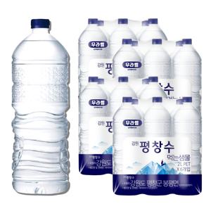 강원평창수 무라벨생수 2리터 24병 깨끗한물