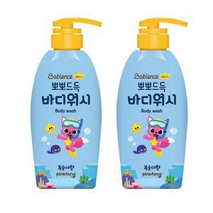 베비언스 유아바디워시 핑크퐁 뽀뽀드득 아기바디워시 유아샴푸 바디워시 380mlx2개
