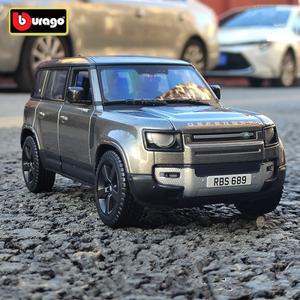 Bburago 1:24 2022 랜드로버 디펜더 110 SUV 합금 자동차 모델 다이캐스트 오프로드 차량 시뮬레이션 어린
