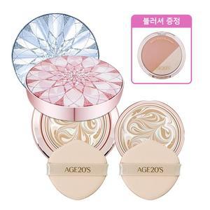 에이지20s 팩트 더블루밍 홈쇼핑 21호 본품(케이스 랜덤)+리필+블러셔