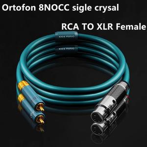 ortofon 8n 은도금 밸런스 lotus 단결정 케이블 xlr 라인 오디오 구리 신호 rca