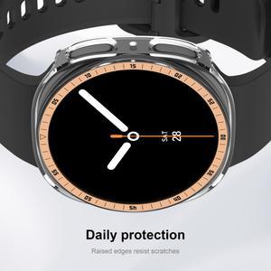 삼성 갤럭시 워치 8 케이스 44mm 40mm 보호 하드 PC 베젤 링+커버 범퍼 쉘 스케일