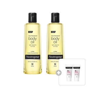 뉴트로지나 바디 오일, 250ml, 2개 + 증정(시카 리페어 에멀젼, 15ml, 2개)