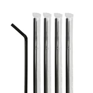 자바라 빨대 개별포장 7mm 21cm 검정 1봉 500개