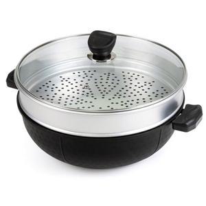 [퀸센스] IH인덕션 2단찜기 멀티웍 36cm/찜냄비