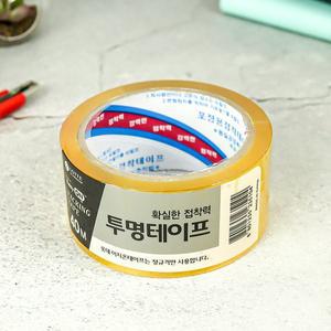 [너만아는잡화점]롯데알미늄 투명 테이프 40M / 업소용 포장 OPP 박스 테이프