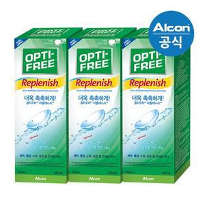 [옵티프리][알콘] 옵티프리 렌즈세척액 리플레니시 420ml 3개