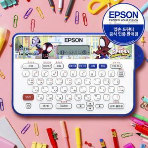 엡손 LW-K200DD 정품 스파이디 스파이더맨 휴대용 라벨 프린터 네임스티커 테이프포함