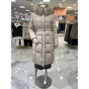 더아이잗 폭스퍼 후드 퀼팅 롱 구스다운 퍼 IPCM2PD761