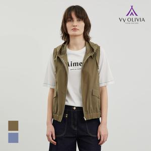 [비비올리비아] 레터링 포인트 후드 베스트_VVCQC4M4391