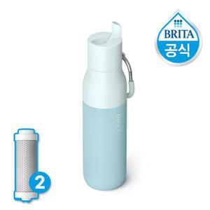 브리타 라크 정수 필터 텀블러 민트 500ml + 총 필터 2입