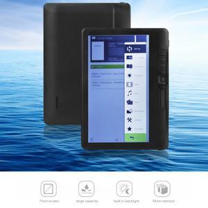 7인치 컬러 LCD 16 9 화면 HD 800x480 380MHz 블랙 보호 케이스 휴대용 전자책 리더기 (E B PDF TXT 파일 지원)