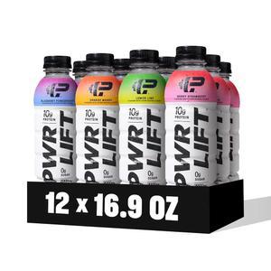 유청 단백질 워터 스포츠 음료: PWR LIFT | 버라이어티 팩 케토, 비타민 B, 전해질, 무설탕, 10g 운동 후 에너지 음료 16.9온스 (12팩)