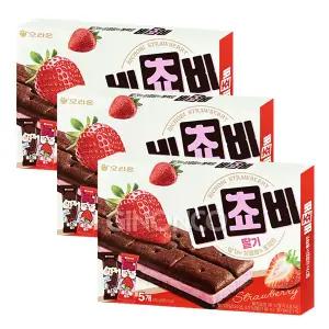 오리온 비쵸비 딸기 125g (5P) 3입 시즌 신상과자