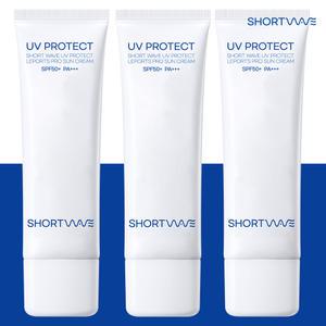 썬크림 3개 / 쇼트웨이브 UV프로텍트 레포츠 프로 시카 선크림 50ml/ SPF50+ PA3+ 미백 주름개선 CICA 무기자차