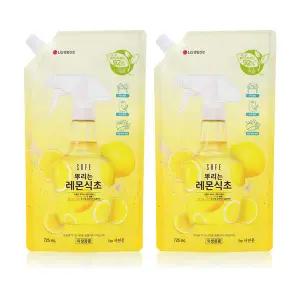 세이프 뿌리는 레몬식초 리필형 725ml, 2개