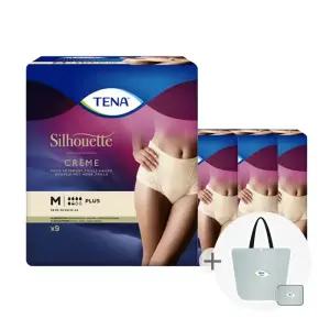 테나 실루엣 플러스 중형 9매 4팩+포켓 장바구니  여성용 팬티형