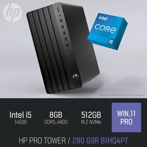 ⓒ HP 프로 타워 280 G9R B1HQ4PT i5-14500 8GB 512GB WIN11 / 재택근무용 사무 인강용 데스크탑