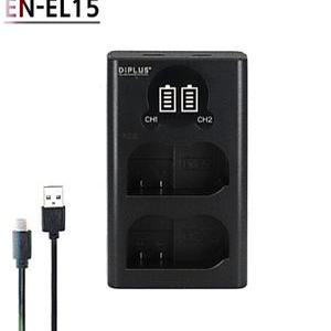 니콘 EN-EL15 호환되는 C타입 5핀 2구 휴대용 USB 충전기 EN-EL15 호환 씨타입 5핀 소형 카메라 충전기