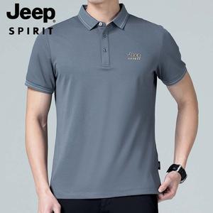 JEEP SPIRIT 라펠 반팔 티셔츠 40대 50대 남자오버핏반팔티