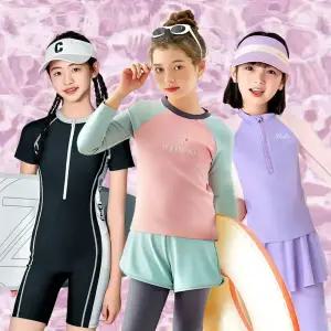 큰아이 초등 여아 래쉬가드 여아생존수영복 세트