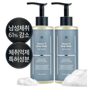 히이즈 노넨엑스 남성냄새체취제거 쿨링 바디워시, 500ml, 2개