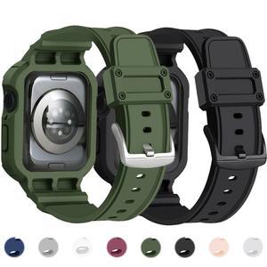 Apple Watch 10 용 통합 케이스 밴드 42mm 46mm 방수 스포츠 실리콘 스트랩 Iwatch S10 42mm 46mm 용 커버
